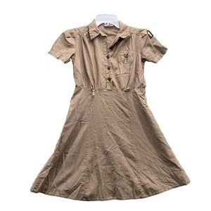 Vintage Girls Scouts Dress Girls 12-14 Leader Patches Uniform Made in USA 1960's